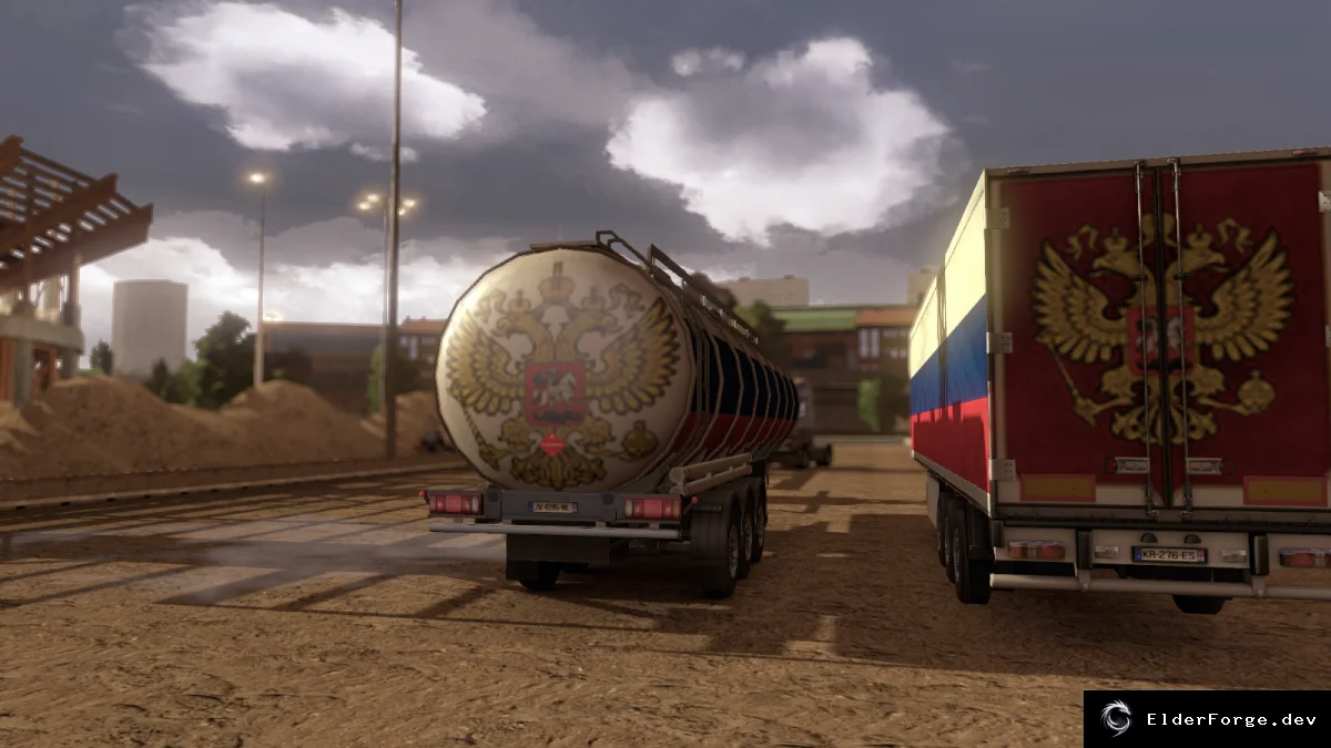 Обложка мода: Российская раскраска для цистерны и прицепа KRONE Coolliner в ETS2