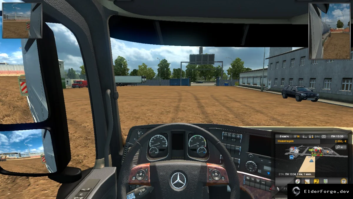 Обложка мода: Route Advisor Mod v3 для Euro Truck Simulator 2 – новые цвета и правый руль