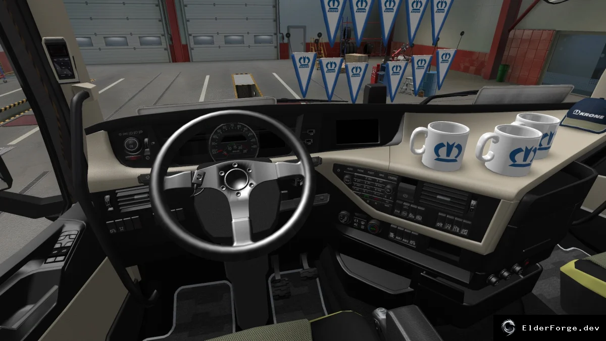 Обложка мода: Rul'ya Sparco для Euro Truck Simulator 2 – два варианта руля (ETS2 1.45/1.46)