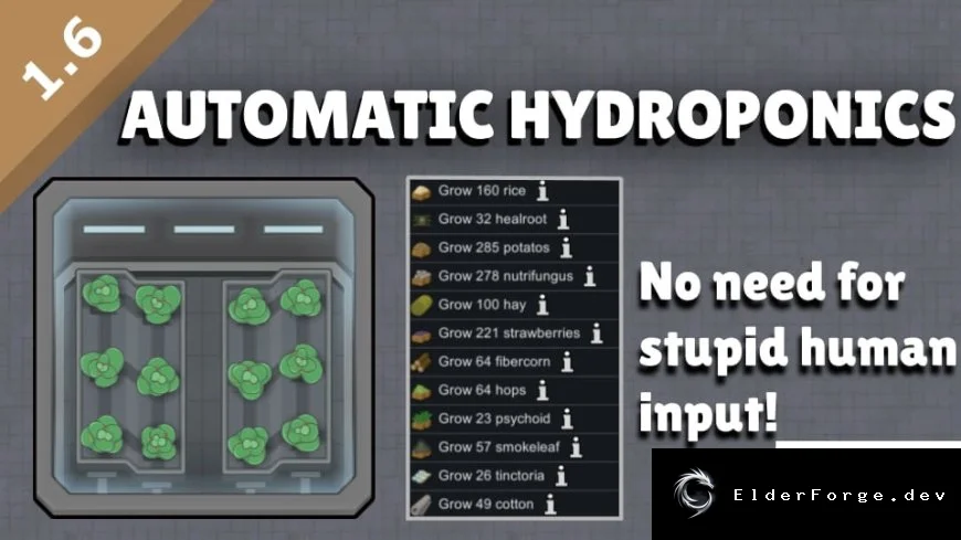 Русификатор Automatic Hydroponics для RimWorld – полная локализация