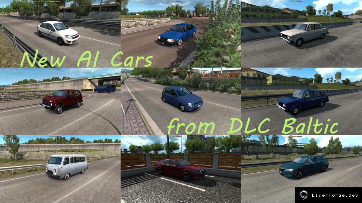Обложка мода: Русский трафик из DLC Baltic для Euro Truck Simulator 2 (ETS2)