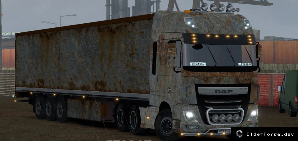Обложка мода: Rust Combo Pack – ржавый скин для DAF XF Euro 6 и трейлера в ETS2
