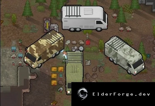 RV с встроенным PD для RimWorld – полноценный автокемпер