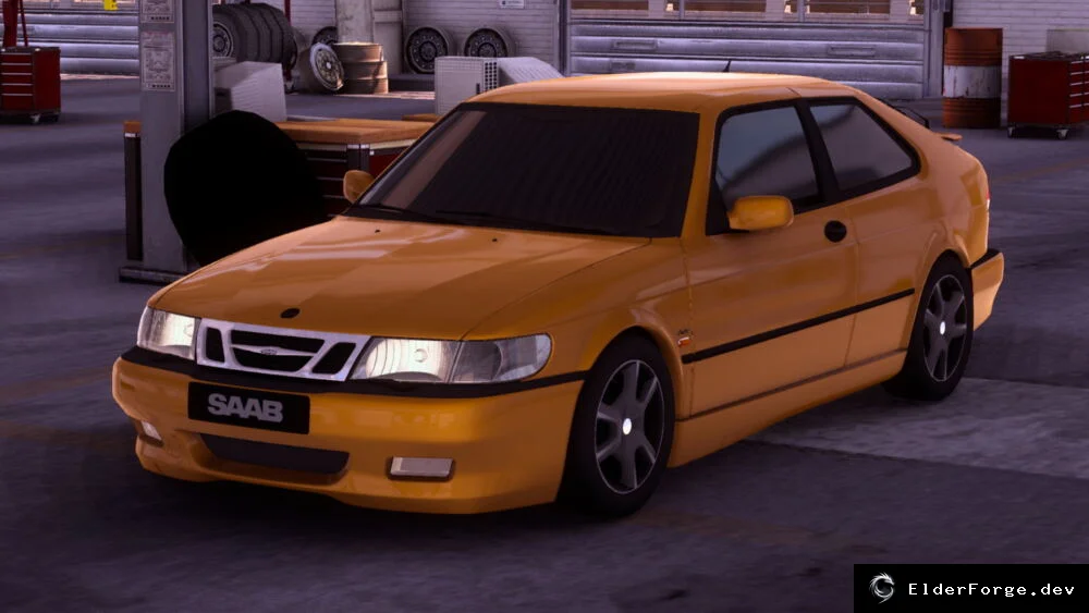 Обложка мода: Saab 9‑3 Aero 2002 для Euro Truck Simulator 2 – новый автомобиль 1.49