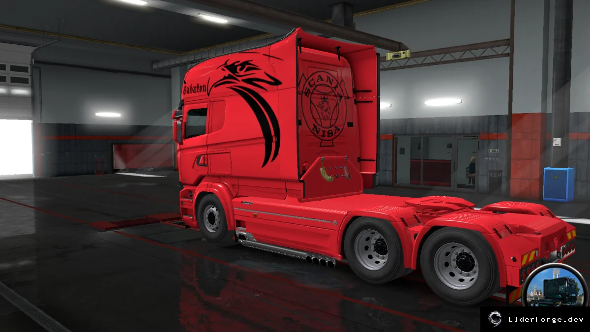 Обложка мода: Sabaton Skin для Scania RS Longline – Euro Truck Simulator 2