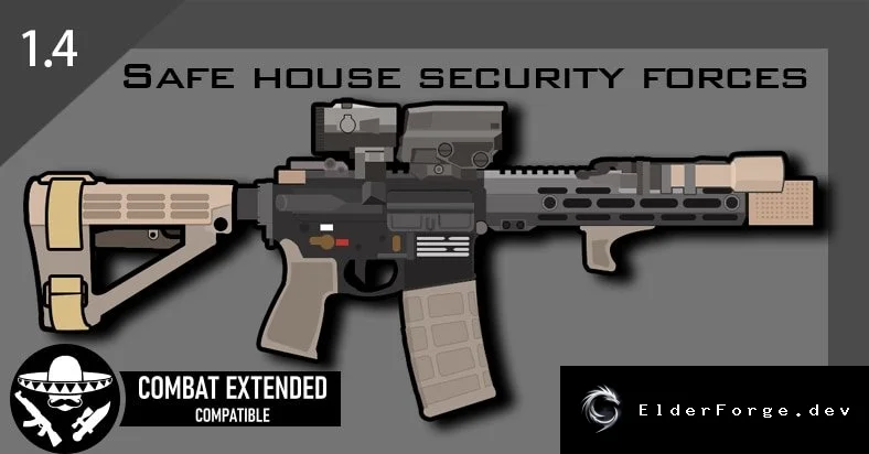 Safe House Security Forces – оборонительный набор оружия для RimWorld