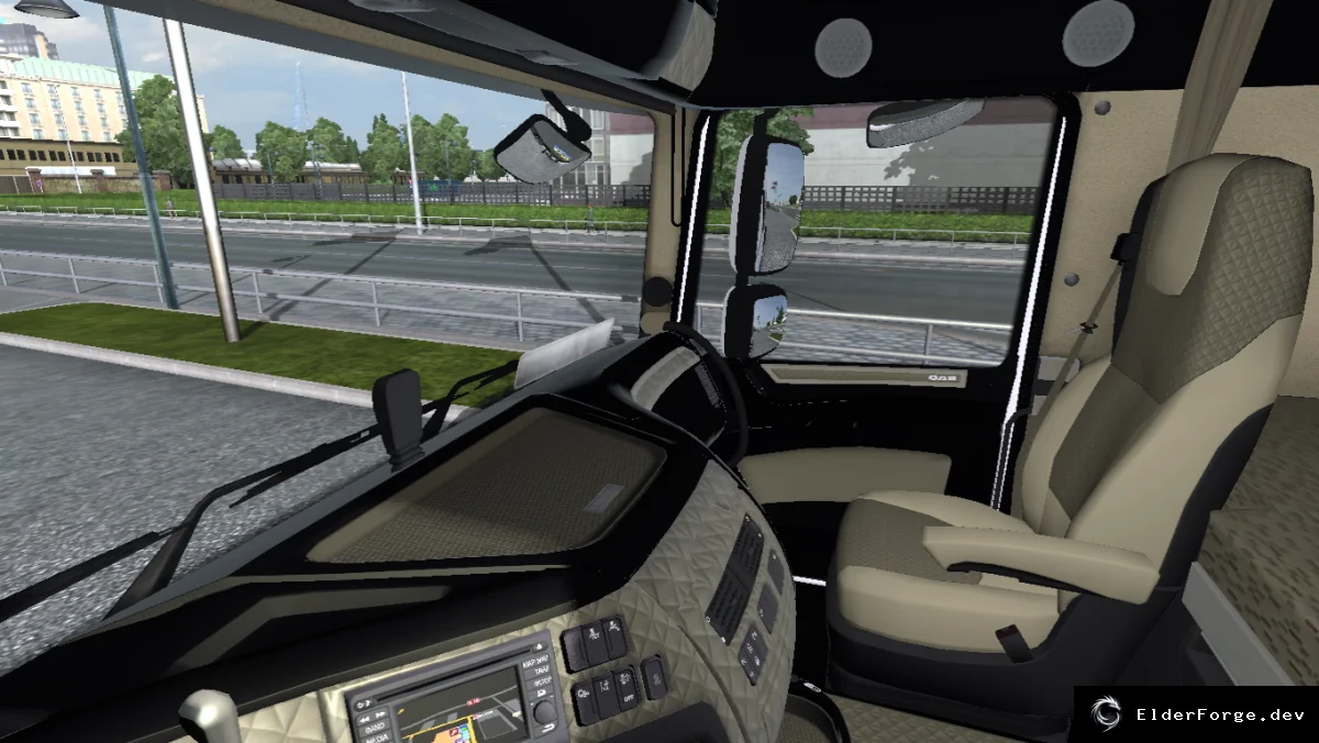 Обложка мода: Салон DAF Euro6 B&amp;B (Black &amp; Beige) для Euro Truck Simulator 2