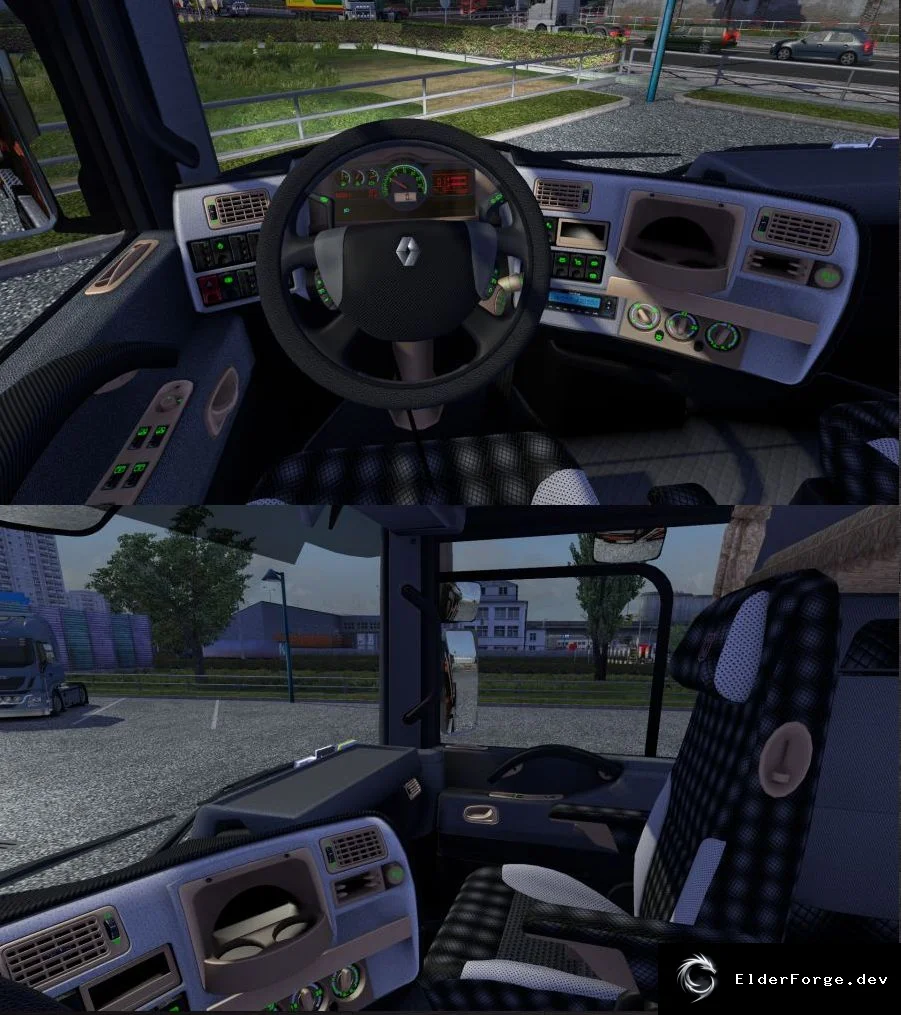 Обложка мода: Салон Renault Magnum в серых тонах для Euro Truck Simulator 2