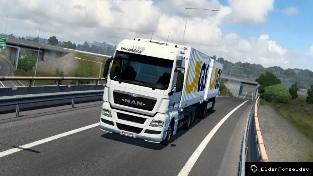 Обложка мода: Шасси MAN TGX Euro 5 со сменным кузовом для Euro Truck Simulator 2 (версии 1.43)