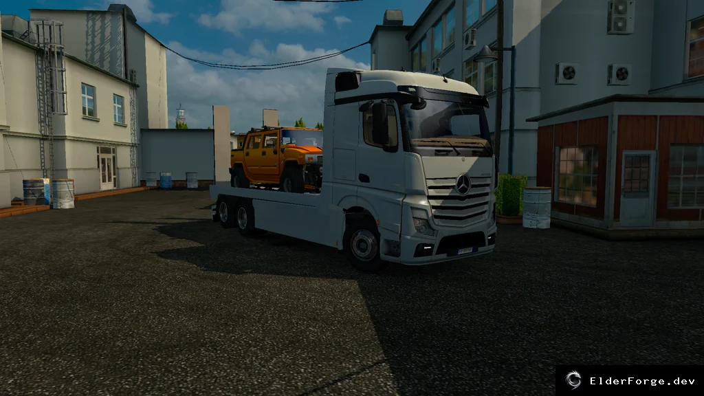 Обложка мода: Шасси Mercedes Actros MP4 Flatbed + Trailer V2 для ETS2