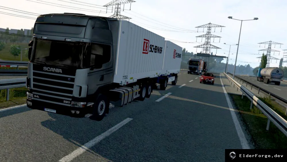 Обложка мода: Шасси Scania RJL со сменным кузовом для Euro Truck Simulator 2 (ETS2) v1.1