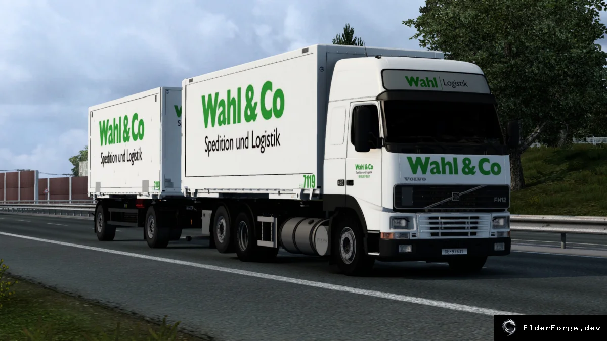 Обложка мода: Шасси со сменным кузовом для Volvo FH12/FH16 – мод для Euro Truck Simulator 2 (v1.2)