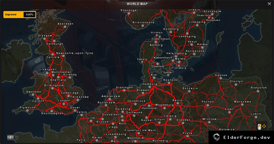 Обложка мода: Сателлитная карта интерфейса для ETS2 1.18.x – совместима с ProMods и Poland Rebuilding