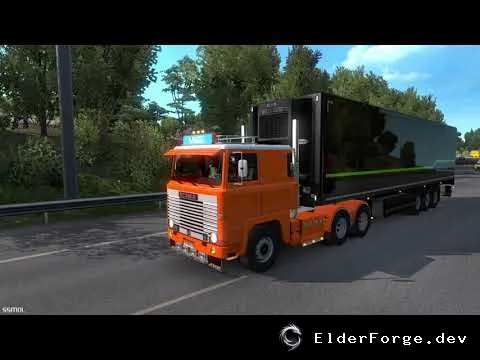Обложка мода: Scania 1 Series + Прицеп для Euro Truck Simulator 2 – полная комплектация (v1.1)