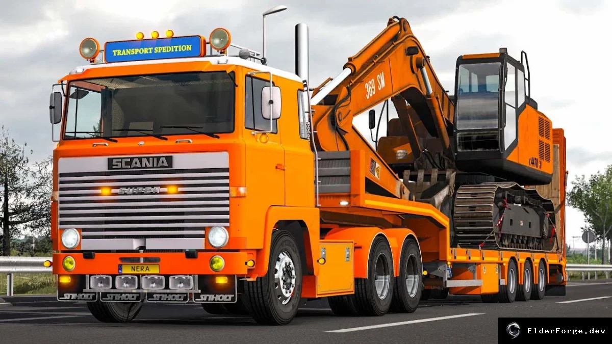 Обложка мода: Scania 1 Series с прицепом – новый грузовик для Euro Truck Simulator 2 (ETS2)