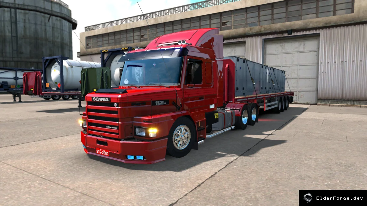 Обложка мода: Scania 112-142 для Euro Truck Simulator 2 – Тягач с тюнингом и уникальным звуком