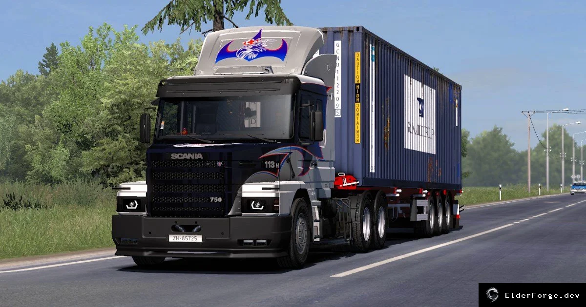 Обложка мода: Scania 113H Torpedo v2.1 – классический капотный грузовик для Euro Truck Simulator 2
