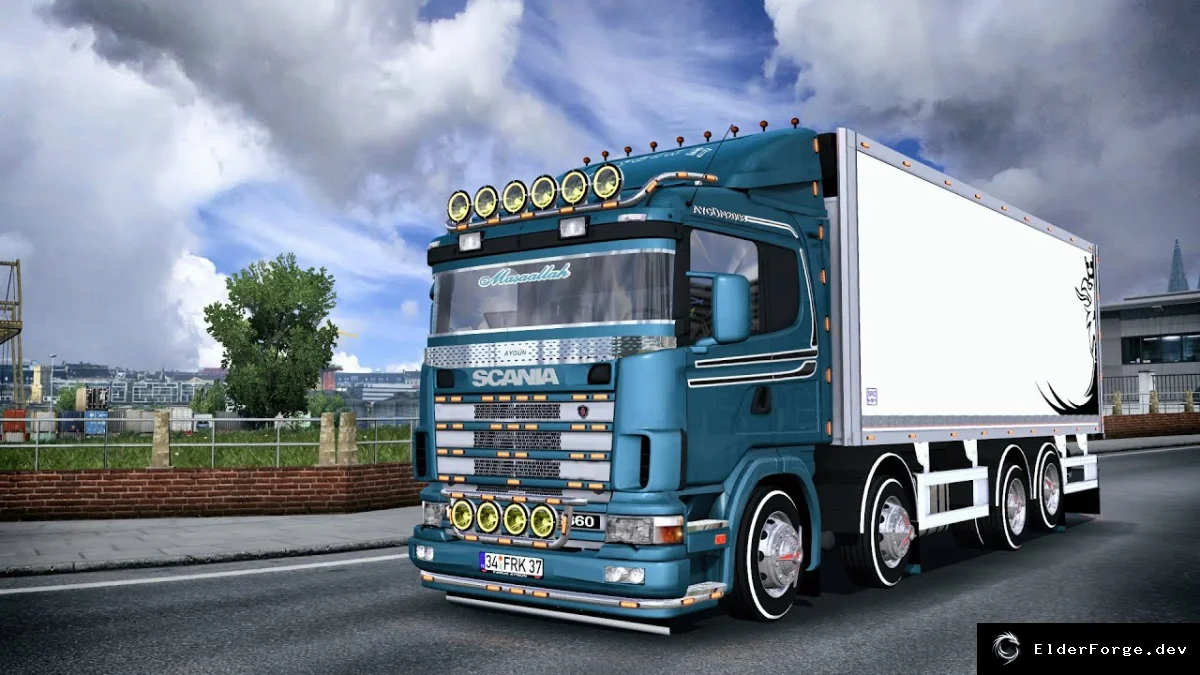 Обложка мода: Scania 124G 360 – новый грузовик для Euro Truck Simulator 2 (версии 1.41‑1.42)