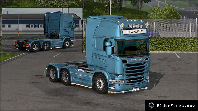 Обложка мода: Scania Accessories Mod для Scania R и Streamline RGL – аксессуары в ETS2