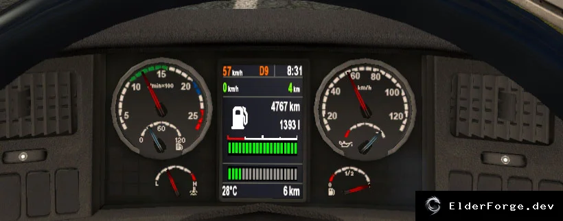 Обложка мода: Scania Dashboard для Euro Truck Simulator 2 – обновление v1.3 с улучшенной панелью
