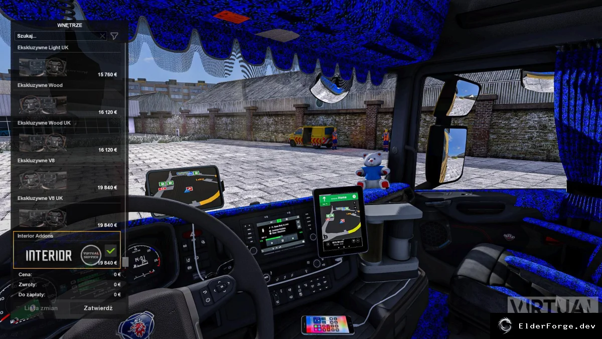 Обложка мода: SCANIA NG Interior Addons для Euro Truck Simulator 2 – новые гаджеты и дизайн