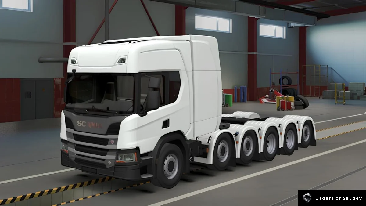 Обложка мода: Scania NG P-Series Heavy Transport – тяжёлый грузовик для ETS2