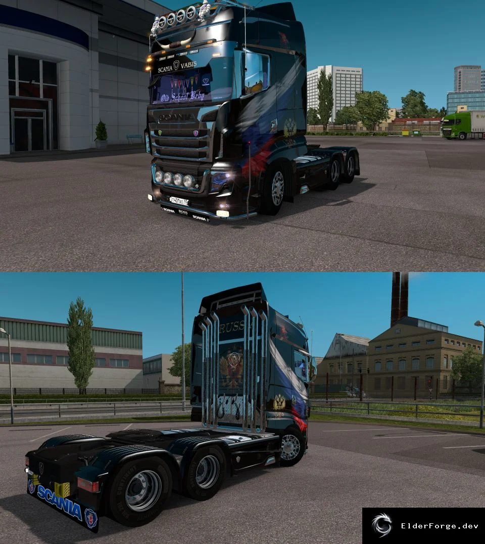 Обложка мода: Scania R 700 New – скин «Russia» для Euro Truck Simulator 2
