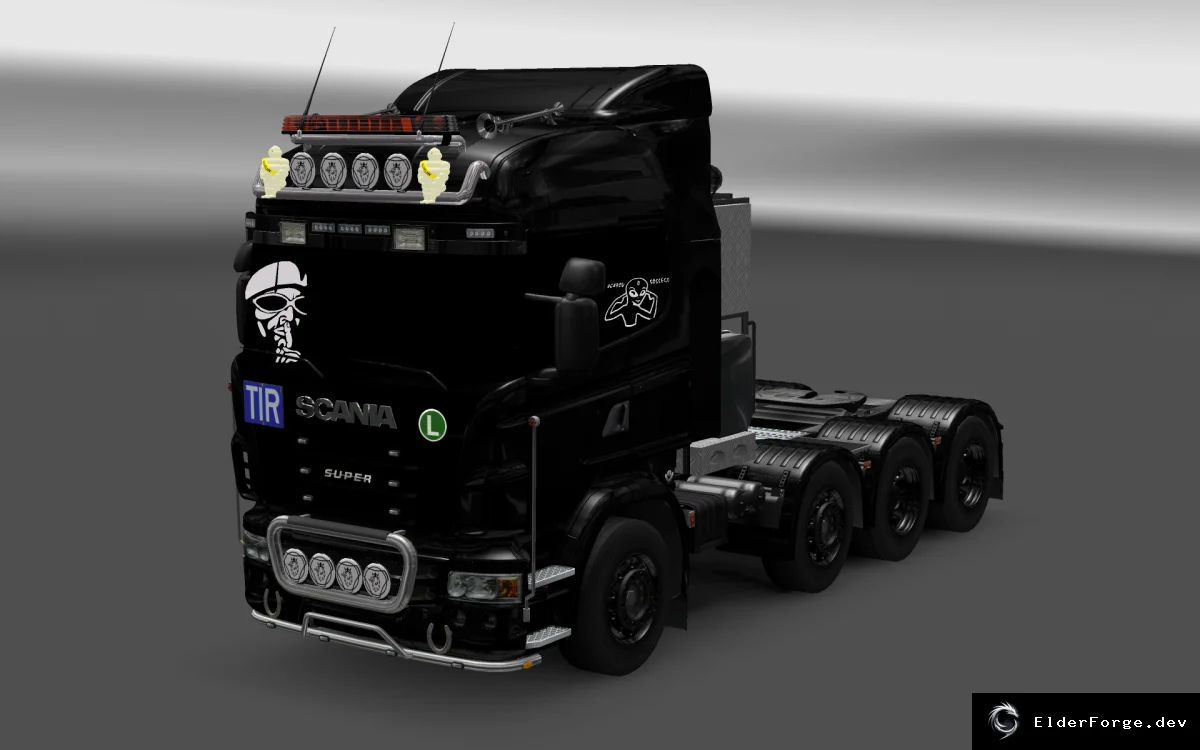 Обложка мода: Scania R Black Beast – черный стиль для ETS2