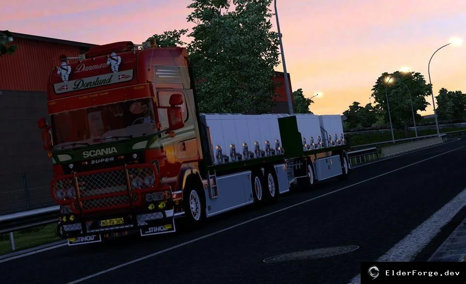 Обложка мода: Scania R-Class Danmark – полный тюнинг для Euro Truck Simulator 2