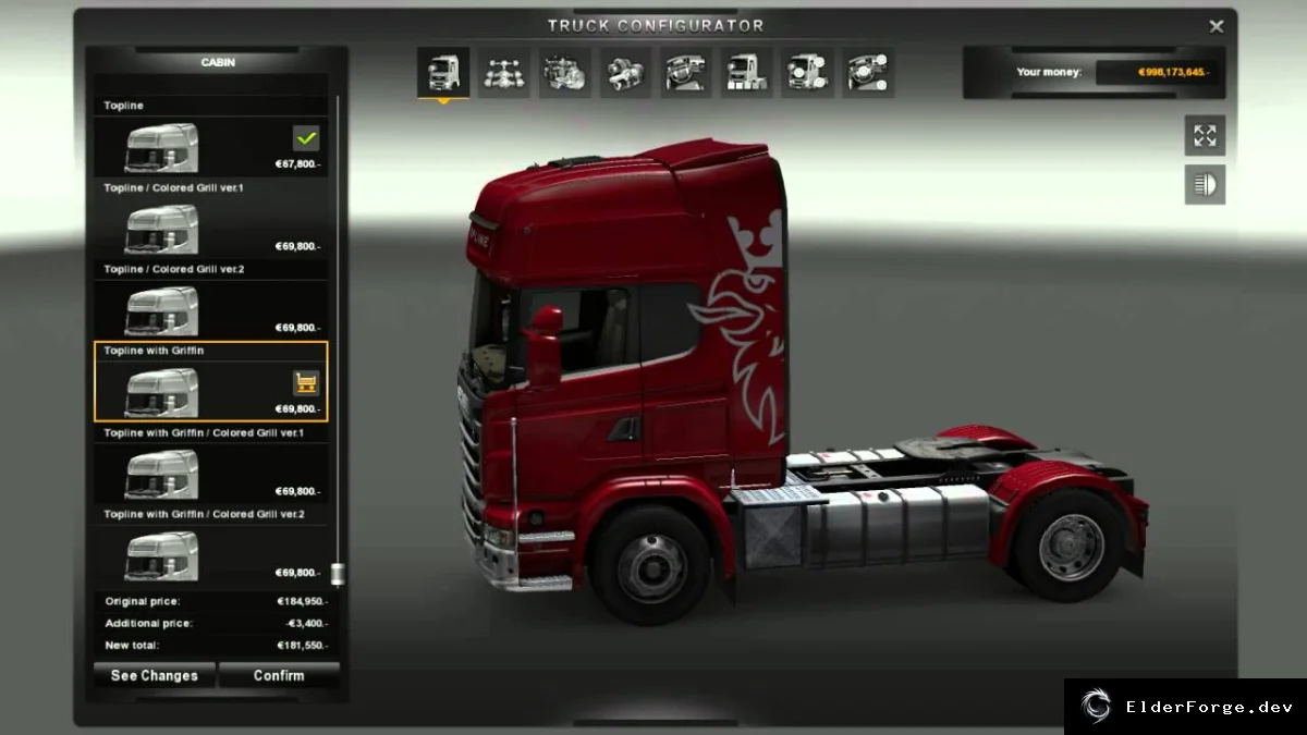 Обложка мода: Scania R Series – новые кабины и 3‑осные шасси для Euro Truck Simulator 2