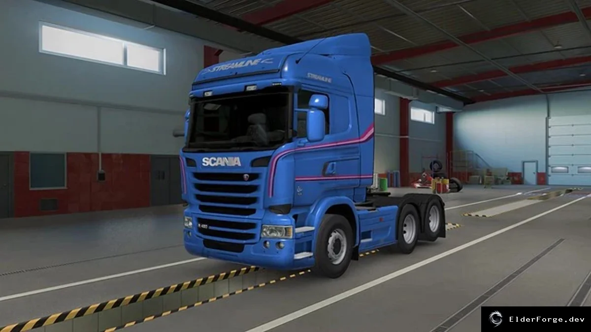 Обложка мода: Scania R + Streamline для Euro Truck Simulator 2 – новые спойлеры, интерьер и краска v1.1