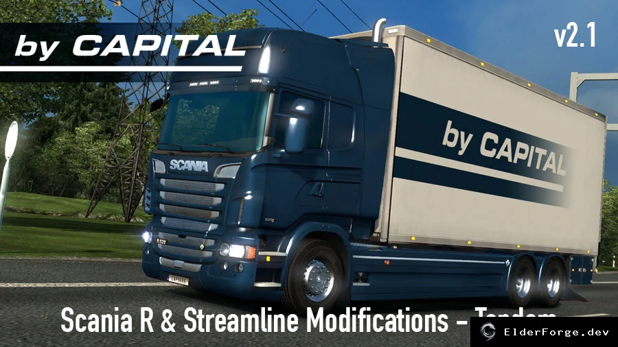 Обложка мода: Scania R &amp; Streamline Tandem Pack v2.1 для Euro Truck Simulator 2