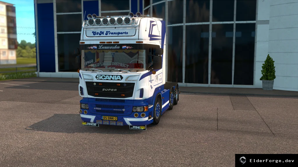 Обложка мода: Scania R500 C M Transports – исправление анимации салона для ETS2