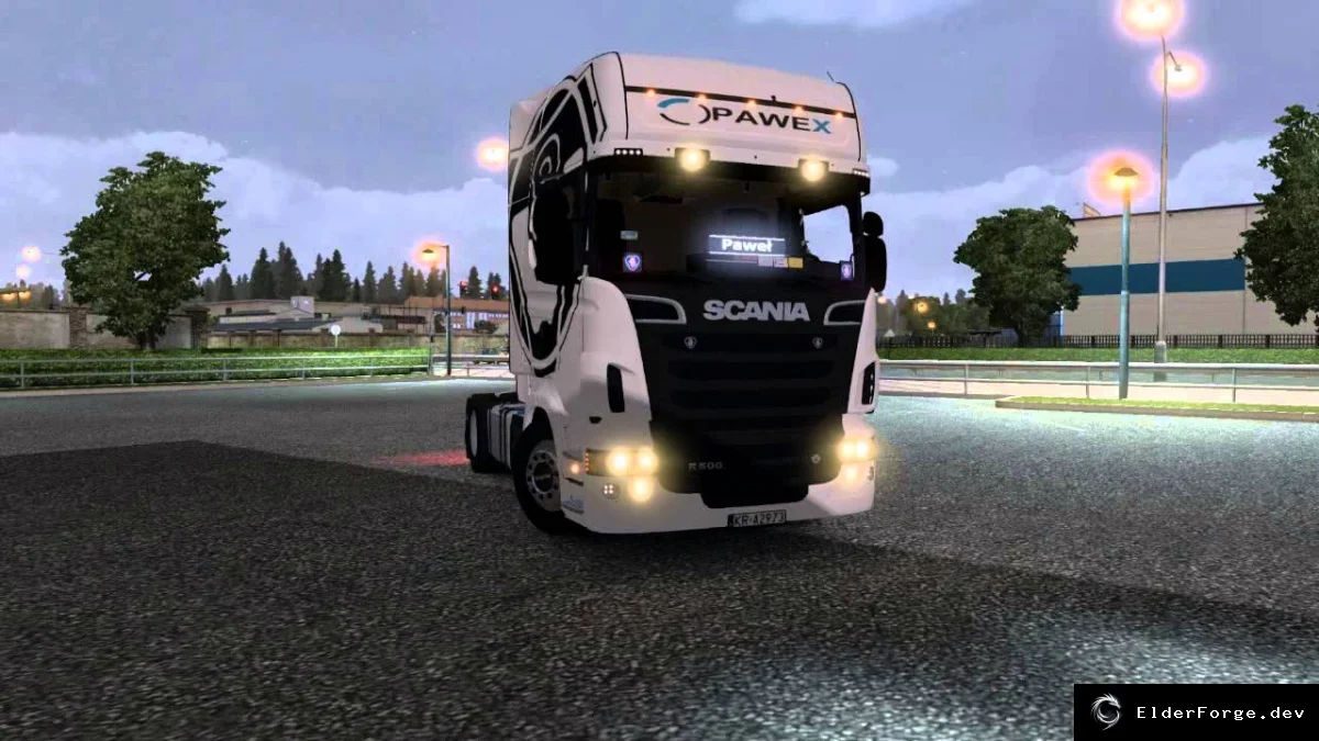 Обложка мода: Scania R500 V8 Topline – новый грузовик для Euro Truck Simulator 2