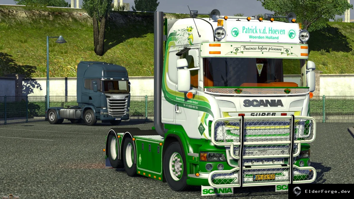 Обложка мода: Scania R620 Patrick vd Hoeven – новый грузовик для Euro Truck Simulator 2 (ETS2)