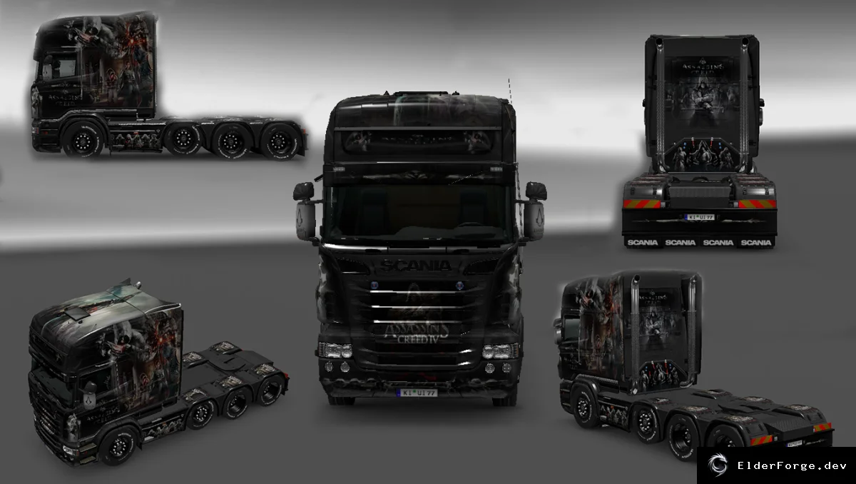 Обложка мода: Scania RJL Skin Pack для Euro Truck Simulator 2 – новые краски и детали