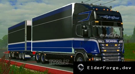Обложка мода: Scania Robert VDLinden Tandem – грузовик и автономный прицеп для Euro Truck Simulator 2
