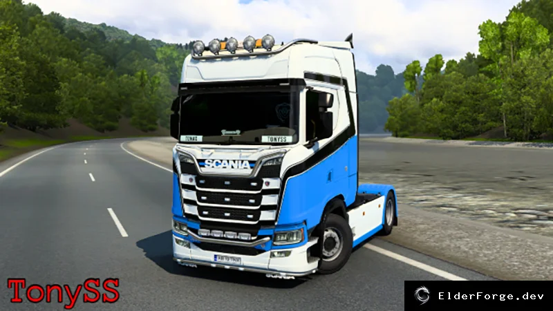 Обложка мода: Scania S 1000 л.с. – новый мощный двигатель для ETS2 (v1.46)
