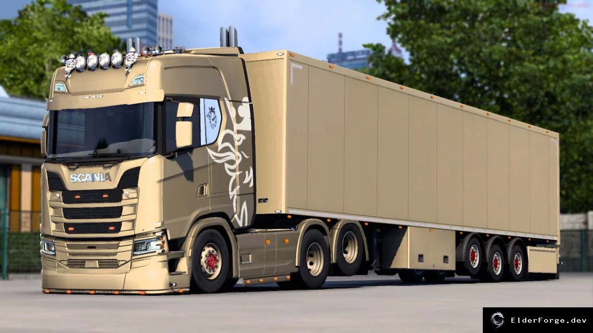 Обложка мода: Scania S 2016 6x2 с прицепом – новый грузовик для Euro Truck Simulator 2 (ETS2)