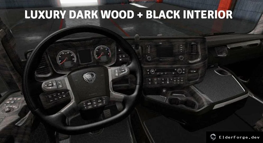 Обложка мода: Scania S &amp; R 2016 Luxury Wood с черным интерьером – мод для ETS2