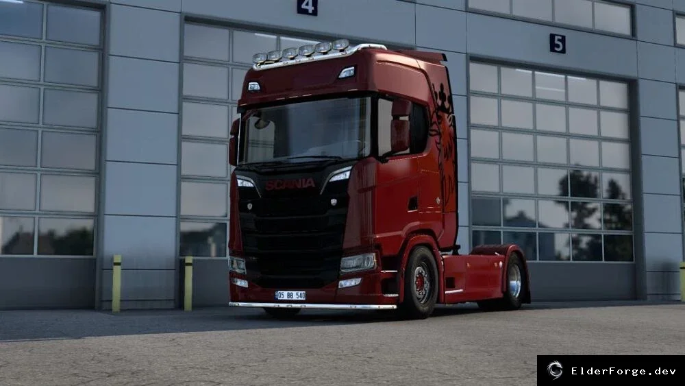 Обложка мода: Scania S540 Ayhan Kicir – кастомный грузовик для ETS2 (версия 1.46)