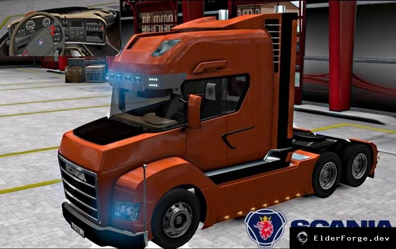 Обложка мода: Scania Stax Modified – новый скин для кабины в ETS2