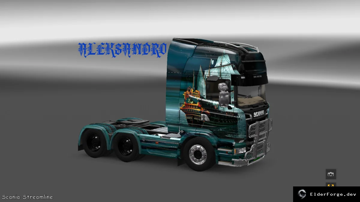 Обложка мода: Scania Streamline «Корабль» 2.0 – новый скин для Euro Truck Simulator 2
