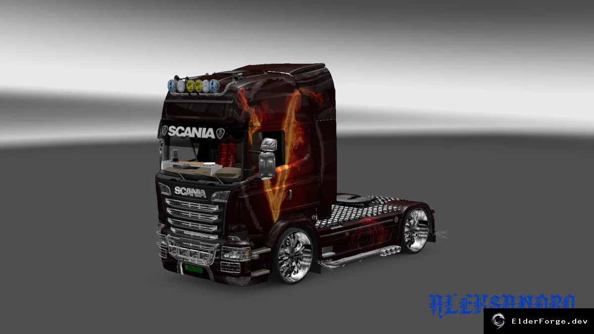 Обложка мода: Scania Streamline Skin V Vendetta – новый скин для ETS2