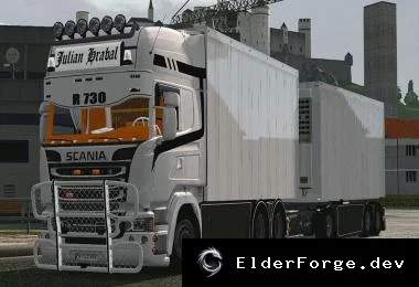 Обложка мода: Scania Streamline Tandem – автономный грузовик и прицеп для Euro Truck Simulator 2