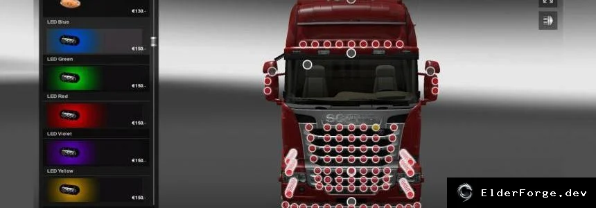 Обложка мода: Scania Streamline Tuning – новые светотюнинг‑точки для Euro Truck Simulator 2