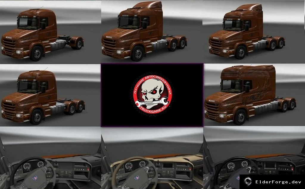 Обложка мода: Scania T Longline Black Amber – новый набор кабин и шасси для ETS2