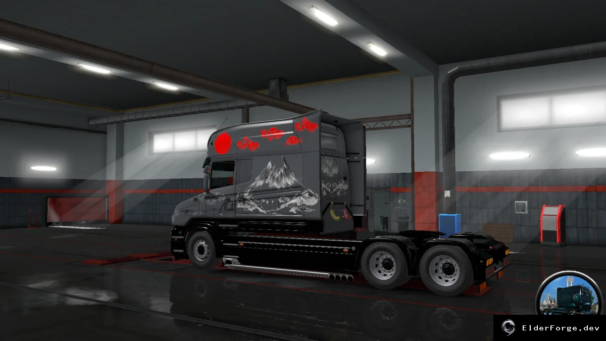 Обложка мода: Scania T Longline – Японский стиль v2 для Euro Truck Simulator 2