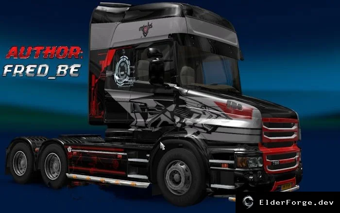 Обложка мода: Scania T с уникальными скинами и Future Trailer для Euro Truck Simulator 2
