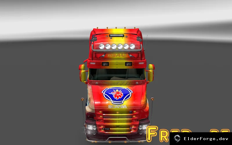 Обложка мода: Scania T Transport Beau – стильный скин для Euro Truck Simulator 2 (ETS2)